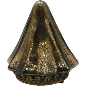 Clayre & Eef 6GL4588 Weihnachtsbaum LED Gold Glas...