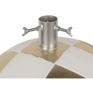 Clayre & Eef 6MG0053 Weihnachtsbaumständer Weiß Gold 42x42x44 cm