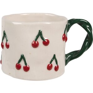 Clayre & Eef 6CEMU0149 Becher Kirschen Beige Rot...