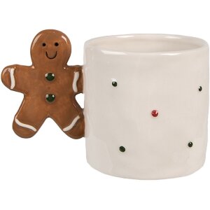 Clayre & Eef 6CEMU0152 Becher Lebkuchenmann Griff 325...
