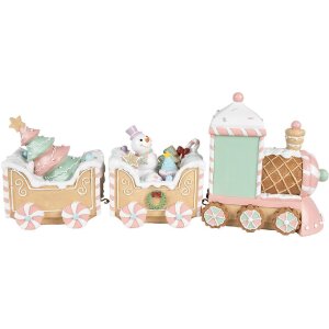 Clayre & Eef 6PR4266 Dekoration Zug Beige Rosa 45x12x19 cm Polyresin