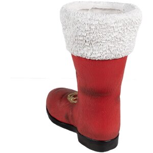 Clayre & Eef 6MG0048 Weihnachtsdeko Stiefel Rot Weiß 32x19x36 cm