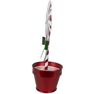 Clayre & Eef 6Y5626 Украшение Леденец красно-белый металл 12x9x26 см