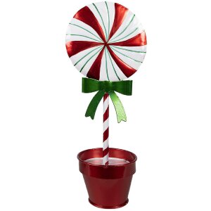 Clayre & Eef 6Y5627 Dekoration Lollipop Rot Metall...