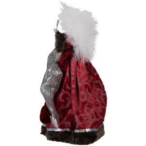 Clayre & Eef 65618 Deko Engel Rot Weiß 20x15x28 cm Textil auf Kunststoff