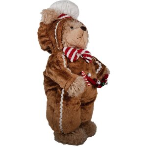 Clayre & Eef 65622 Dekoration Bär Braun Rot 22x16x43 cm