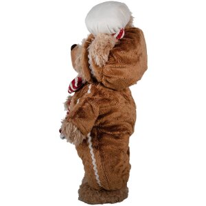 Clayre & Eef 65622 Dekoration Bär Braun Rot 22x16x43 cm