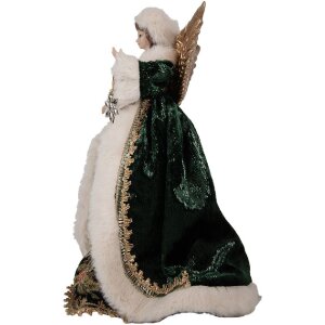Clayre & Eef 65624 Deko Engel Textil Beige Grün 20x15x28 cm
