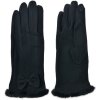 Juleeze JZGL0089Z Handschuhe schwarz 9x23x1cm mit Schleife Kunstfell