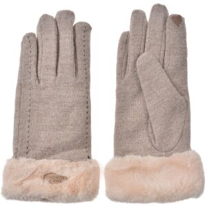 Juleeze JZGL0090BE Handschuhe beige mit Kunstfell 9x23x2...