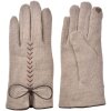 Juleeze JZGL0096BE Перчатки зимние бежевые 9х23 см бант аппликация полиэстер