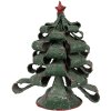 Clayre & Eef 65870 Weihnachtsbaum Dekoration Metall Grün Rot Ø 21x24 cm