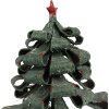 Clayre & Eef 65870 Weihnachtsbaum Dekoration Metall Grün Rot Ø 21x24 cm