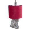 Clayre & Eef 6LMC0099VBU Tischlampe Kaninchen-Design Rot Ø 20x43 cm E27 60W