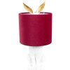Clayre & Eef 6LMC0099WVBU Tischlampe Kaninchen Weiß Rot Ø 20x43 cm E27 60W