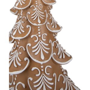 Clayre & Eef 6PR3905GG Weihnachtsbaum LED Braun Beige 26x23x42 cm 3xAA