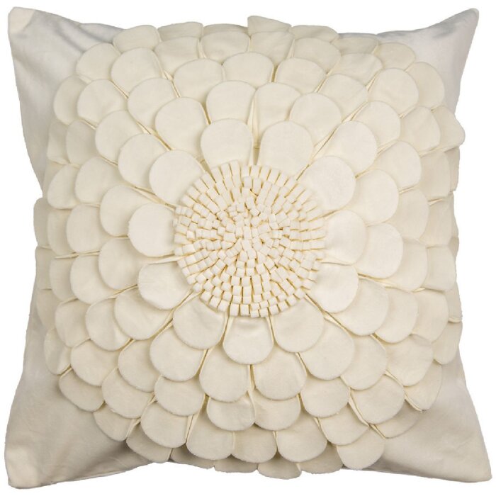 Clayre & Eef KT021.362 Kissenhülle Beige Florales Design 45x45 cm Polyester