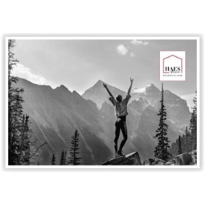 Haes Deco Kunststoff-Fotorahmen EF9W Easy Frame Weiß 40x60 cm Kunstglasscheibe