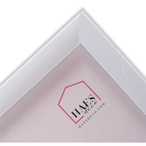 Haes Deco Kunststoff-Fotorahmen EF9W Easy Frame Weiß 40x60 cm Kunstglasscheibe