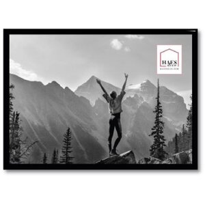 Haes Deco EF11B Easy Frame Kunststoff-Fotorahmen Schwarz A4 21x29,7 cm