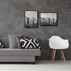 Haes Deco Kunststoff-Fotorahmen EF5B Easy Frame Schwarz 30x40 cm