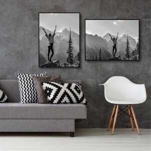 Haes Deco Kunststoff-Fotorahmen EF19B Easy Frame Schwarz 60x80 cm