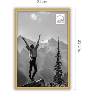 Haes Deco EF4G Easy Frame Kunststoff-Fotorahmen Gold 20x30 cm