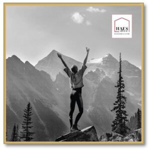 Haes Deco Easy Frame Kunststoff-Fotorahmen Gold 50x50 cm