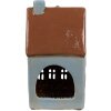 Clayre & Eef 6CE1884 Teelichthalter Haus Keramik Blau Braun 11x8x20 cm