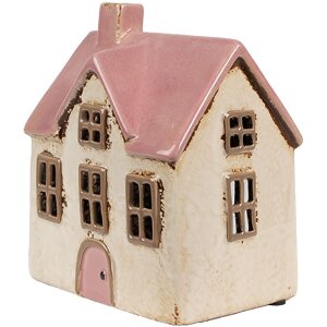 Clayre & Eef 6CE1900 Teelichthalter Haus Beige Rosa...