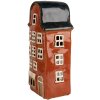 Clayre & Eef 6CE1871 Teelichthalter Haus Keramik Rot 12x9x25 cm Landhausstil