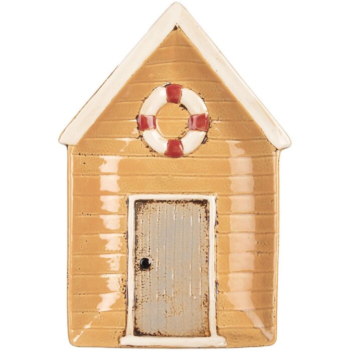 Clayre & Eef 6CE1867 Teller Gelb Beige 25x17x3 cm Landhausstil Keramik