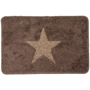 Clayre & Eef BM0009CH Badematte Braun Sternmotiv...