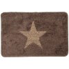 Clayre & Eef BM0009CH Badematte Braun Sternmotiv 58x38 cm