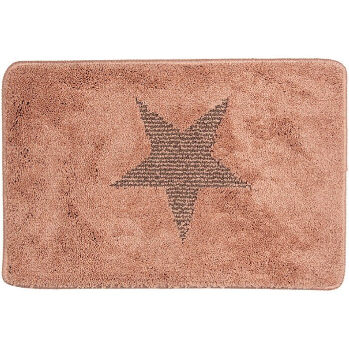 Clayre & Eef BM0009P Badematte Stern Motiv 58x38 cm Rosa