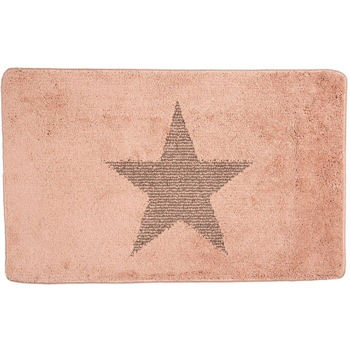 Clayre & Eef BM0010P Коврик для ванной Star Pink 78x48 см