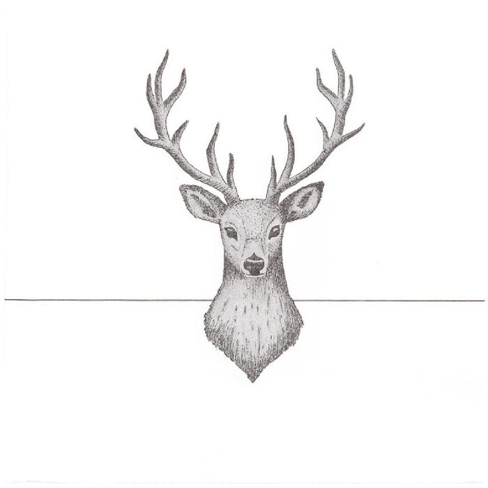 Clayre & Eef 73089 Бумажные салфетки олень 33x33 см 20 шт.