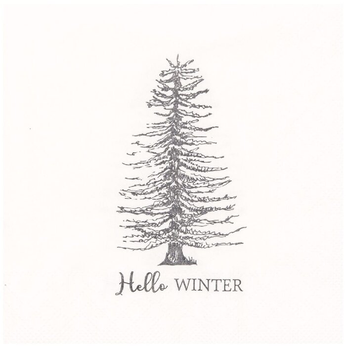Clayre & Eef 73092 Papierservietten Hello Winter 33x33 cm 20 Stück