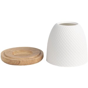 Clayre & Eef 6CE1835 Teelichthalter Weiß Ø 9x10 cm