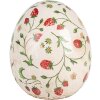 Clayre & Eef 6CE1919L Deko Ei Keramik Beige Rot Ø 14x16 cm Landhaus Stil