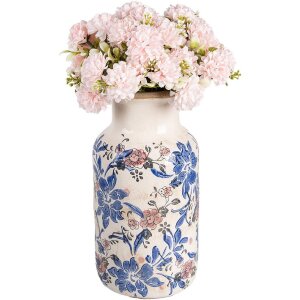 Clayre & Eef 6CE1928M Ваза цветочный дизайн Ø 14x26 см