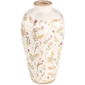 Clayre & Eef Vase 6CE1937S Blumendekor Ø 17x30 cm