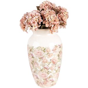 Clayre & Eef Vase 6CE1940L Blumenmuster Ø 21x37 cm