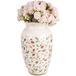 Clayre & Eef 6CE1942L Vase Erdbeer-Design Ø 21x37 cm