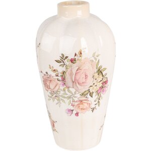 Clayre & Eef 6CE1963S Vase Blumenmuster  Ø...