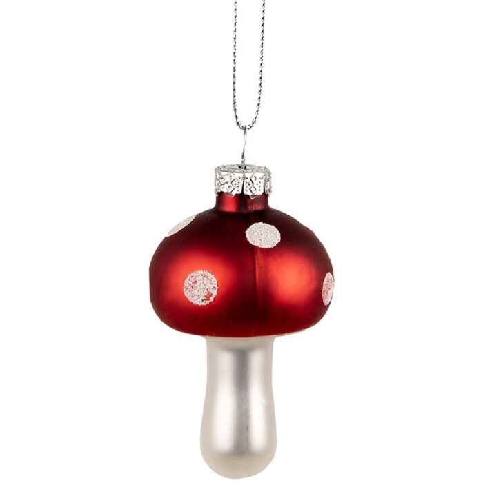 Clayre & Eef 6GL4477 Christbaumkugel Pilz Ø 4x7 cm