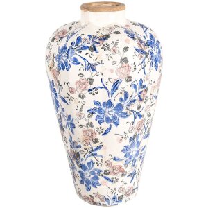 Clayre & Eef 6CE1935L Vase Blumenmuster Ø...