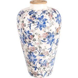 Clayre & Eef 6CE1935L Vase Blumenmuster Ø...