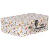 Clayre & Eef 66011 Deko Koffer 3er Set Weiß Blumen 30x22x9/25x20x9/20x17x8 cm