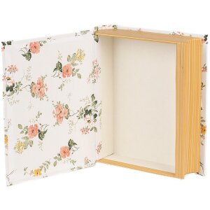 Clayre & Eef 66013W Шкатулка в форме книги белая 17x14x5 см Романтический стиль
